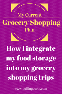 How I have figured out how to integrate my food storage into my grocery shopping plan.