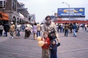 My mom, my brother and me in Atlantic City on one of our road trips -- circa 1978, or so.