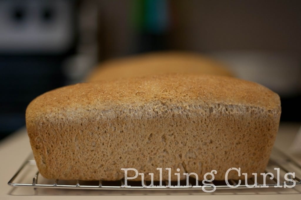 Make flatter bread by smoothing out the tops when you put it in the pan.