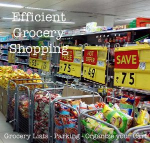 Grocery shopping efficently is something you need to work on. Otherwise you are left confused and over-buying.