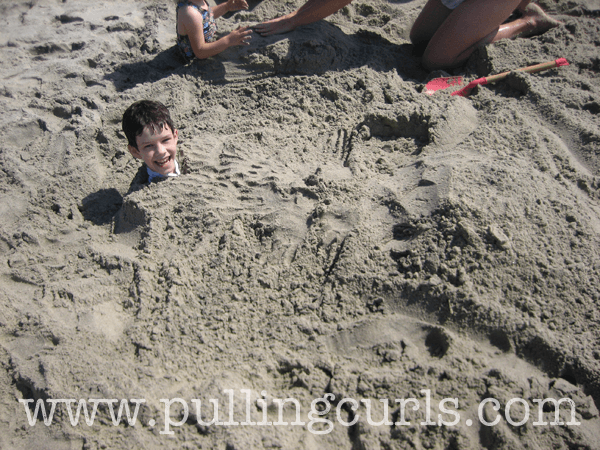 Or, just bury him (he should have a hat though)