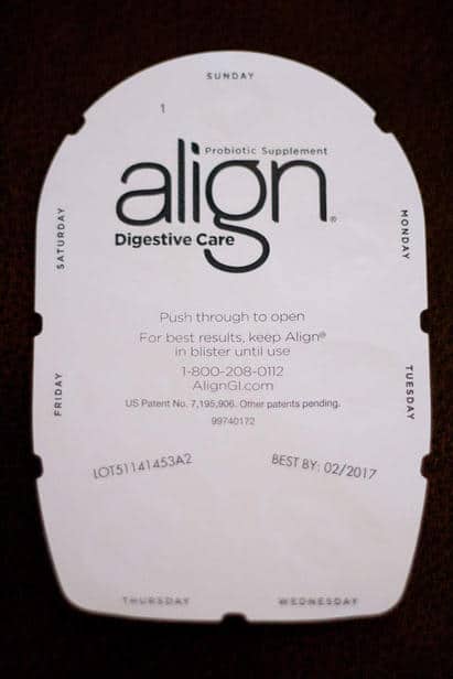 Align comes a handy package to remind you to take it daily!