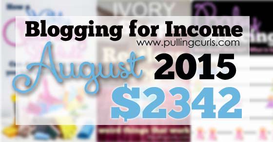 My August 2015 blogging income. I've started changing my sidebars, my Instagram account and my hosting. Come find out more!