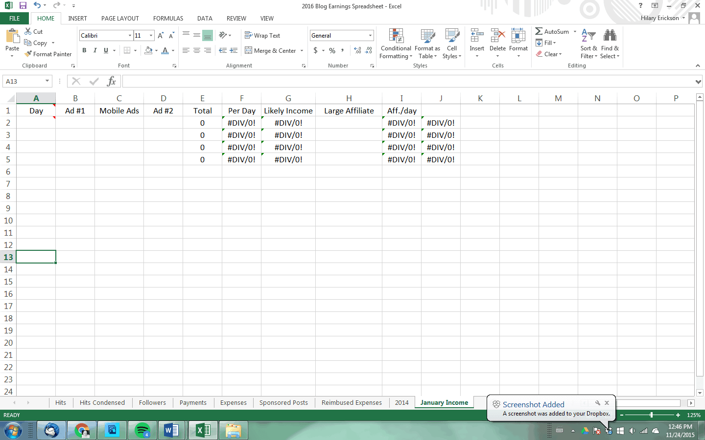 Get a basic idea of that current month's income and how it may translate into the full month.