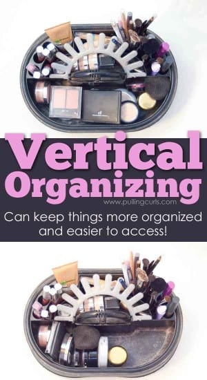 Vertical organizing can make anything you have many of more easy to find and access.