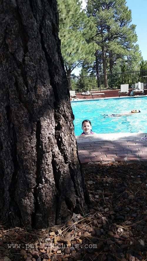 Love pool at Little America. Fun to swim surrounded by the pines.