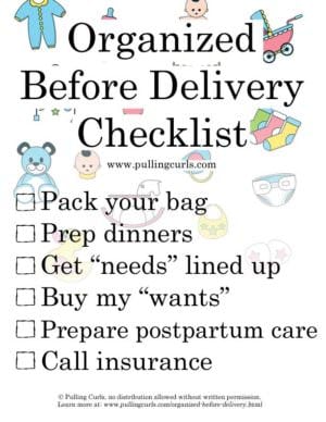 organized before delivery printable