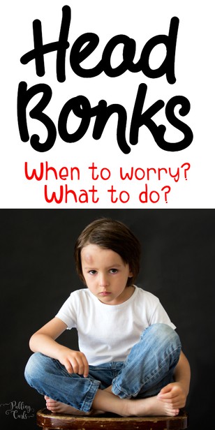 When your child (or baby or toddler) bumps their head or has a head injury you WORRY. Find out the facts about WHEN to worry, signs of a concussion and how long it will take for the swelling to disappear?