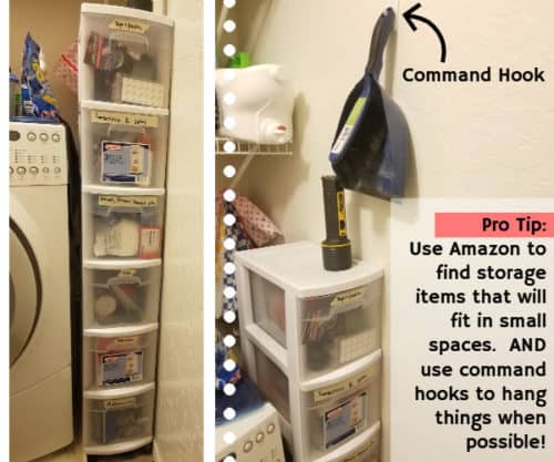 use amazon to help you be more organized! organizing your laundry room