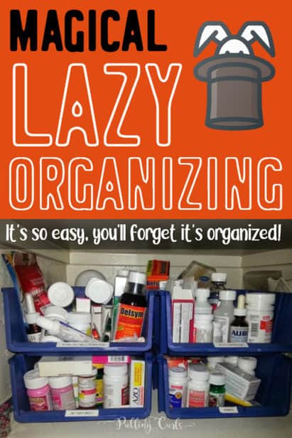 using open bins for organization