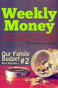 *INCLUDES our ACTUAL budget numbers* -- how budgeting weekly finally made budgeting "click" for me -- the shorter time span made it REALLY work. Maybe it would work for you!