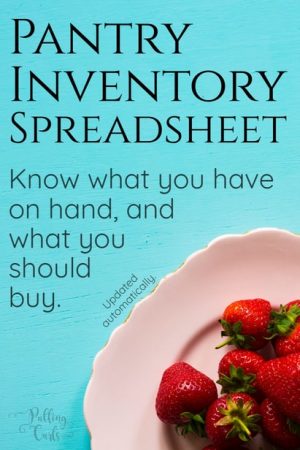 pantry inventory spreadsheet