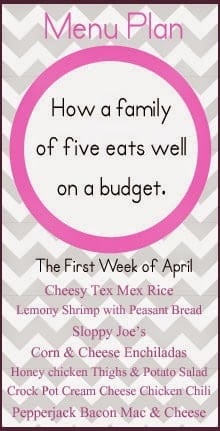 A healthy, budget friendly meal plan for the whole family to enjoy!