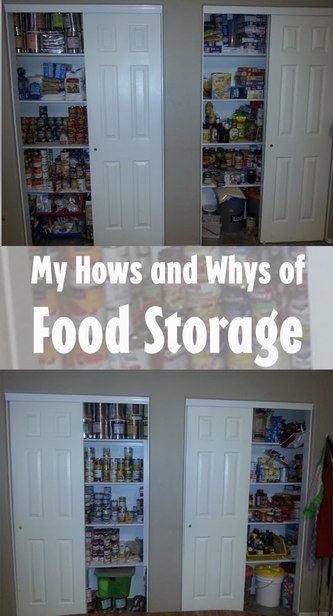 How and why I store food storage.  Everyone needs  a small stockpile of food, come find out why at Pulling Curls