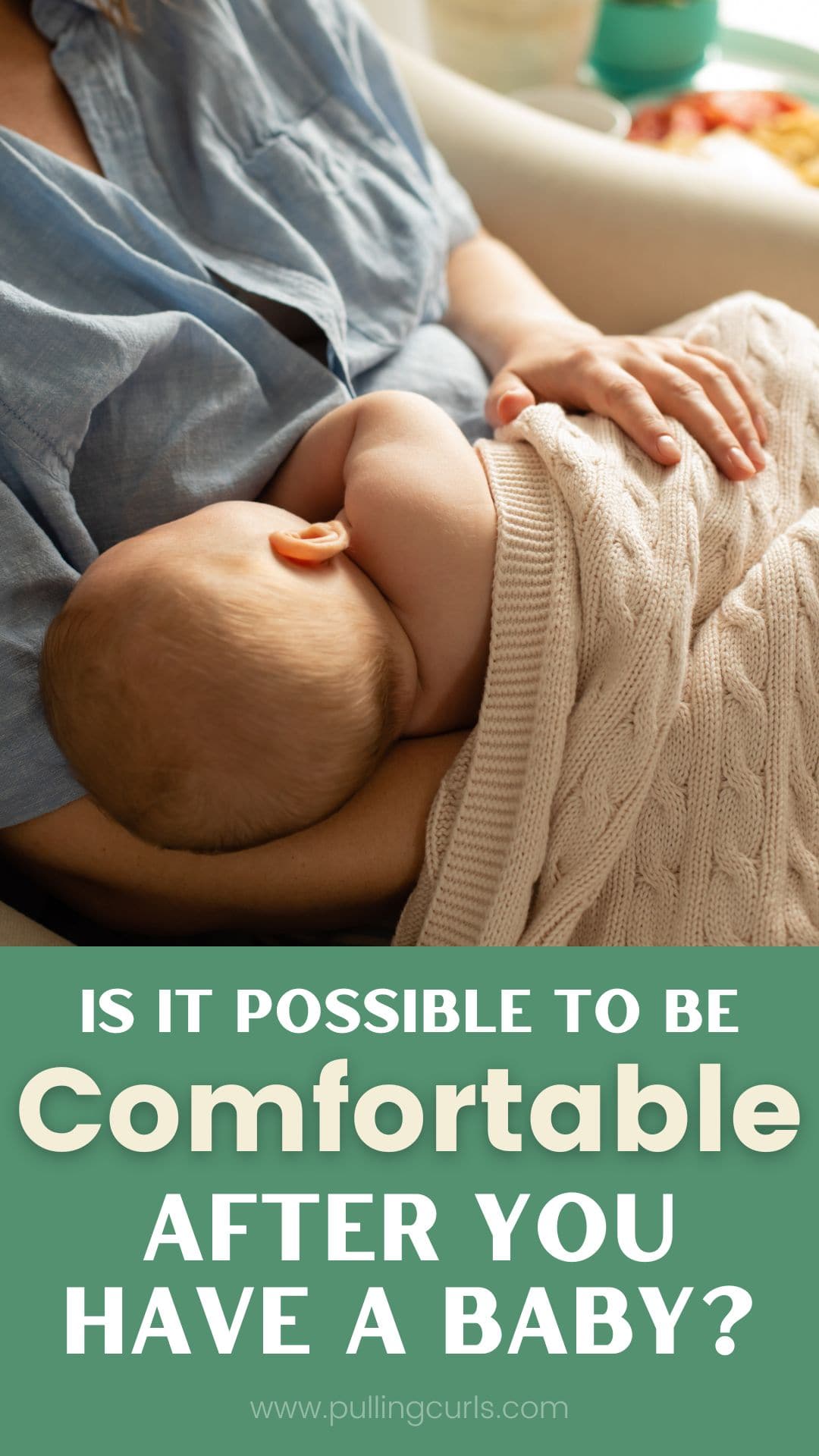 It hurts, you're tired, it hurts, your baby sucks on parts of you, you're tired, it hurts.  There's no leaving it behind, it's attached to you.  The postnatal monkey on your back.  Well, here are my 10 tips to make that a tad more comfortable -- postpartum comforts, if you will. via @pullingcurls