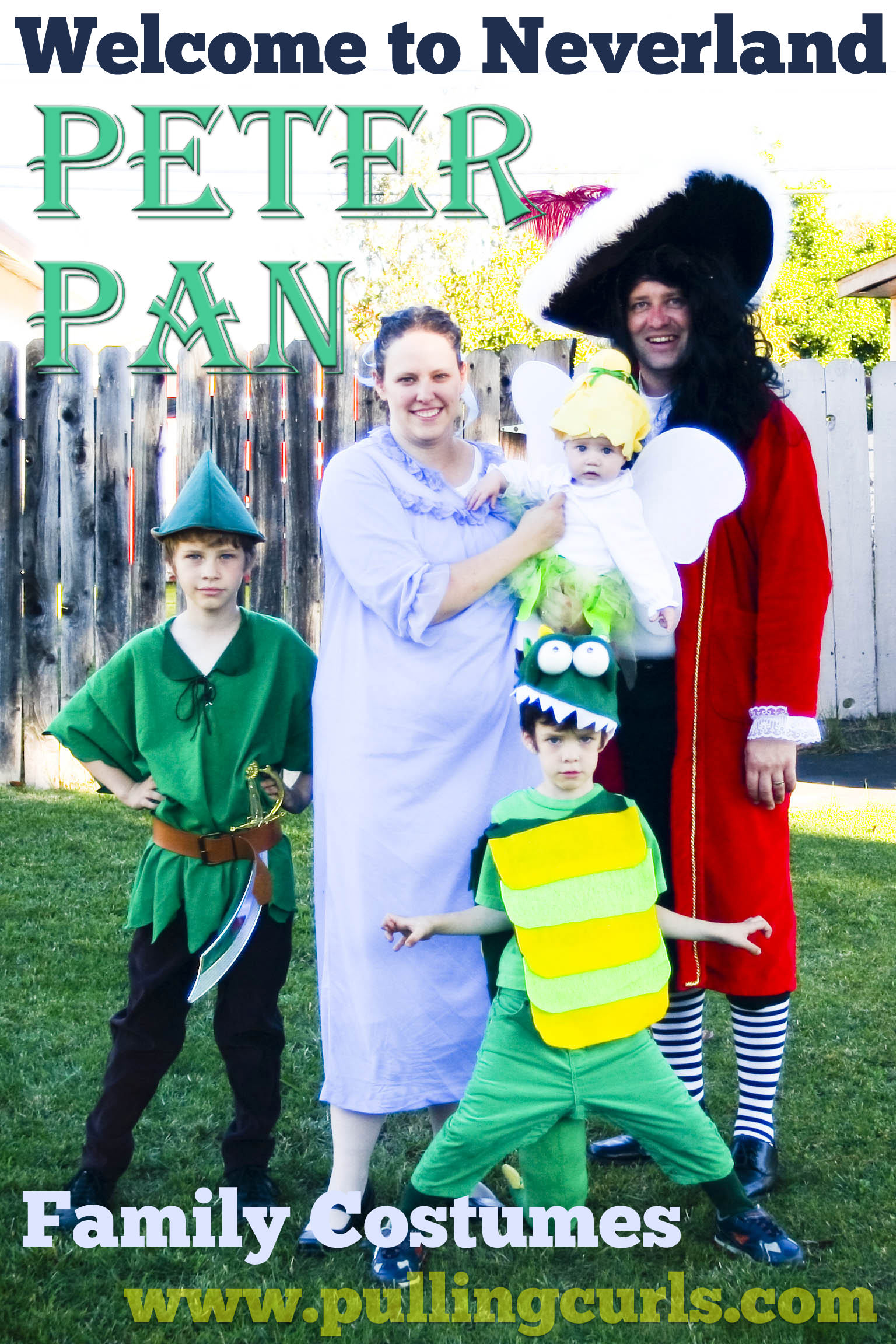 Peter Pan Family Costumes allows a lot of different and fun characters for each member of your family! #HalloweenCostumes #PeterPan