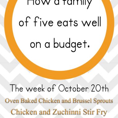 A healthy budget friend meal plan for October.
