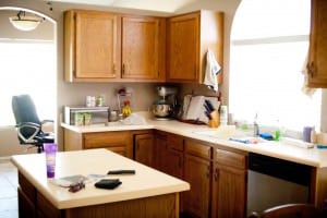 how to clean a messy kitchen fast