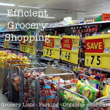 Grocery shopping efficently is something you need to work on. Otherwise you are left confused and over-buying.