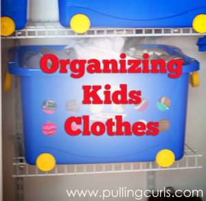 Come see how she organizes her kids clothes, so they don't overtake her home (becuase you know they will).