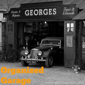 An organized garage helps keep the things you need, that you rarely use, at your fingertips!