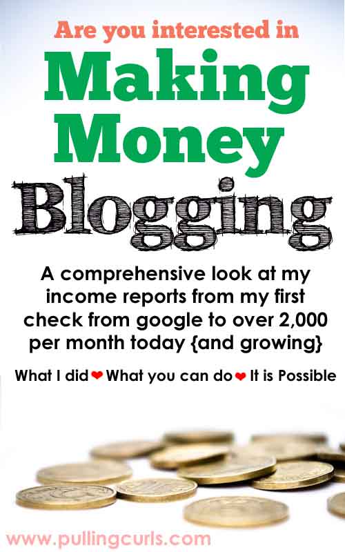 Have you thought you'd like to make money blogging, but didn't really think it was possible. I'm here about 18 months into it making over 2,000 per month. It IS possible, and you can read about my journey here.