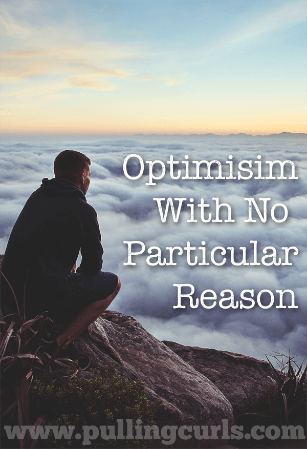 Optimisim without reason is faith.  And some days my faith is higher than others.