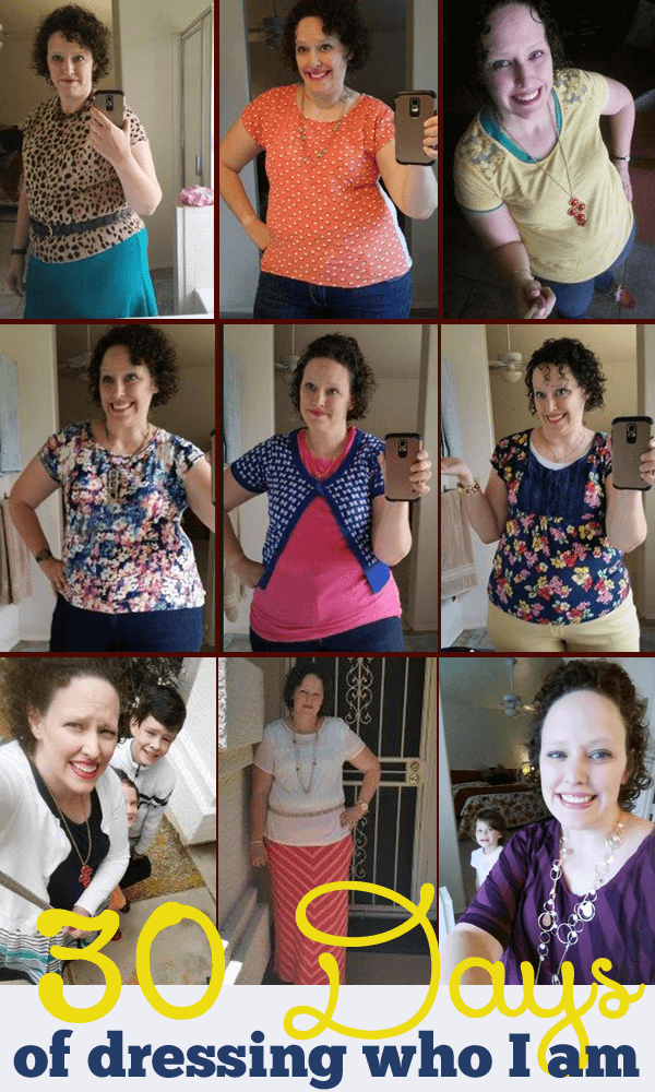 30 days of outfits (not all pictured, thank goodness) and thoughts on how I changed my attitude towards my clothing.