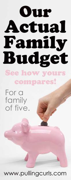 You're going to to get tons of budgeting tips as you check out my actual family budget for our family of five! via @pullingcurls