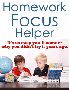 This project will hlep your kids FOCUS on their homework rather than what they're doing usually. Brains on task, that's what I need!