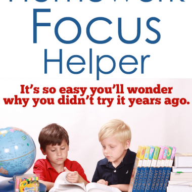 This project will hlep your kids FOCUS on their homework rather than what they're doing usually. Brains on task, that's what I need!