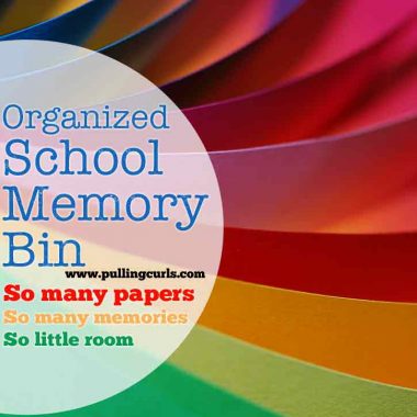 Hot to Declutter: Kids papers -- this post shows how I use my school memory bin to only keep a certain amount of papers each year, and also keep them organized.