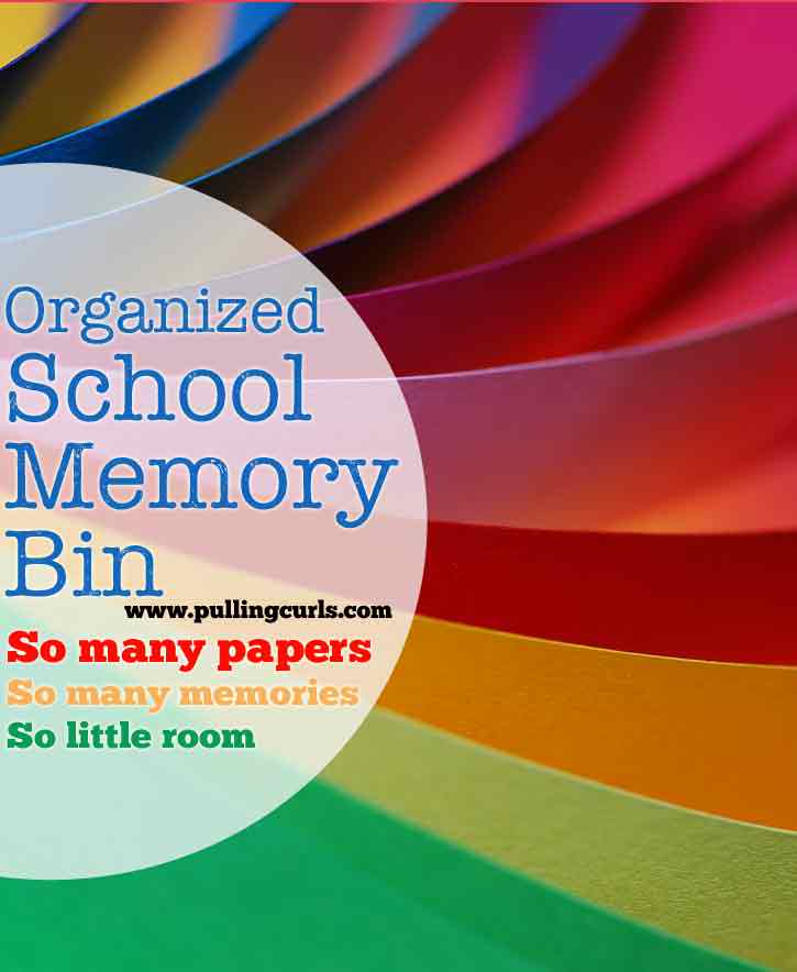 How to Declutter:  Kids papers -- this post shows how I use my school memory bin to only keep a certain amount of papers each year, and also keep them organized.