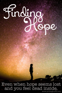 Hope is a funny thing, sometimes it's so hard to find, even though you know it will change everything once you have it.