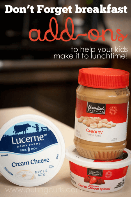 Add peanut butter or cream cheese for a little extra at breakfast time!
