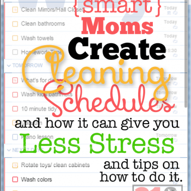 Why should I have a cleaning schedule? Will it cause more stress? Smart moms know it WON'T cause more stress, it will even take some away! Quickly, clean and get on with life!