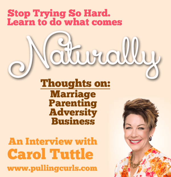 Carol Tuttle is a best selling author who has devoted her lives to helping people live as their true selves to be better partners, parents and friends. Come gain some insights as I have no holds barred interview.