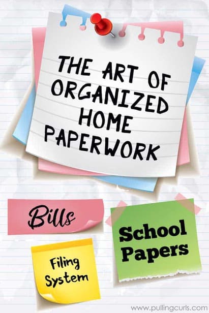 Organizing paperwork at home can be really time consuming and confusing. What to save, what to keep -- where to put it all? Here's the art of the organized paperwork at home. via @pullingcurls