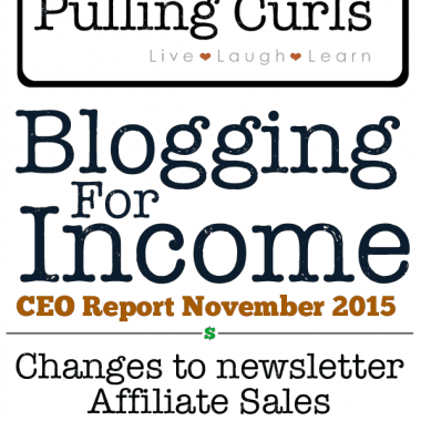 November 2015's blogging income. What I'm doing to increase views and income.