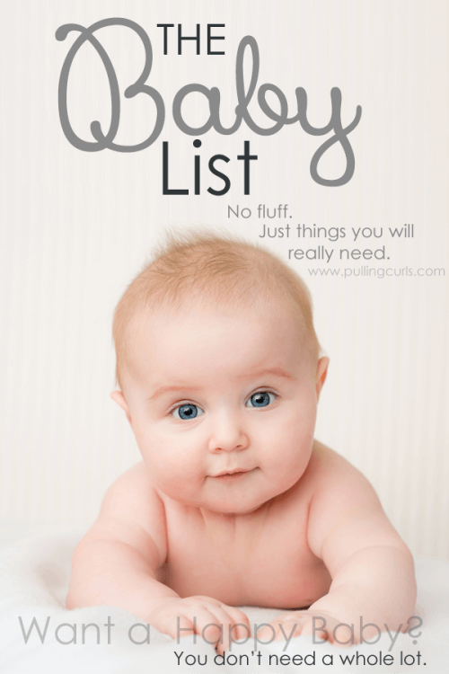 things you actually need for a baby