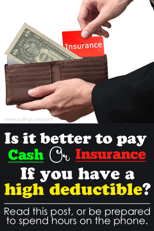 IF YOU HAVE A HIGH DEDUCTIBLE, this is a MUST READ. Is it better to cash pay at urgent care or use a high deductible insurance? I find out after several phone calls you won't have to make.