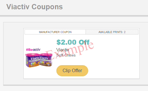 Viactiv Printable savings