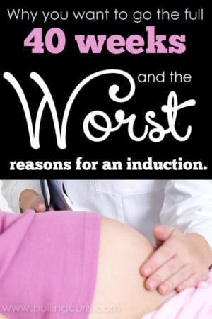 Two of the WORST reasons for an induction. And why!