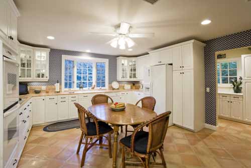 Illuminated kitchen in residence