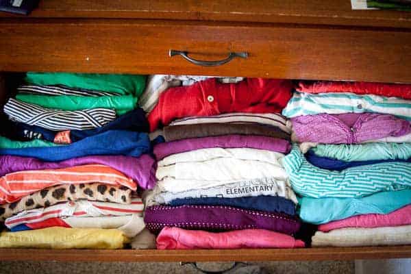 This is my delicious T-shirt drawer.