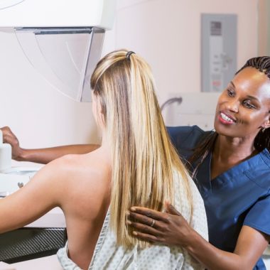 Baseline mammogram process photo.