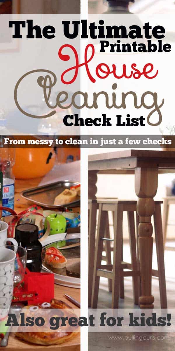 This printable house cleaning list will give you a checkmark road to a clean house. Instead of feeling overwhelmed, just get it done, one check at a time!