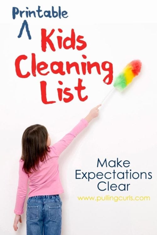 house cleaning chart