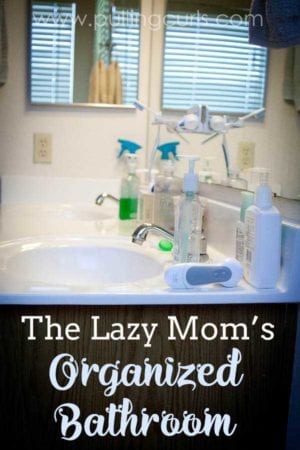 organize bathroom counter