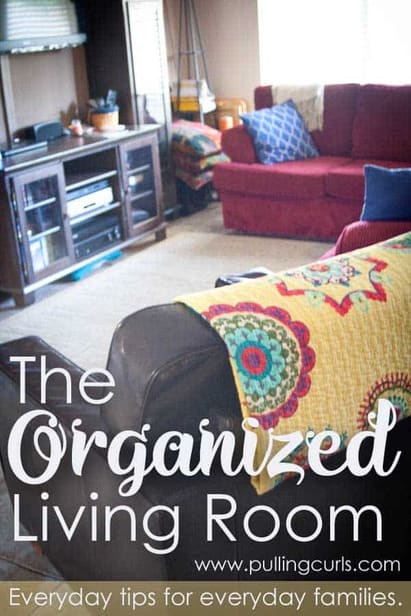 My living room is a place where I want to capture the facade that I have my life together. I have matching furniture and cute memorabilia that I love to look at. But, we also LIVE in that room. We watch TV and enjoy each other's company. Here's how we balance those two things. via @pullingcurls